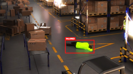 Injury AI detection in warehouse